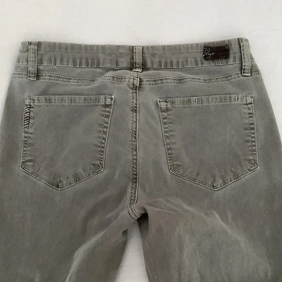 Premium brand Paige jeans in light olive green - Picture 4 of 5